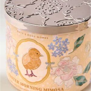 Bath & Body Works Easter  Morning Mimosa 3 Wick Scented Candle With Cover New